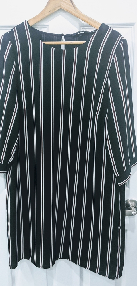 Vero Moda 3/4 sleeve dress black with stripes